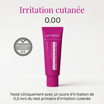 Crème Navernia testée score irritation 0,0